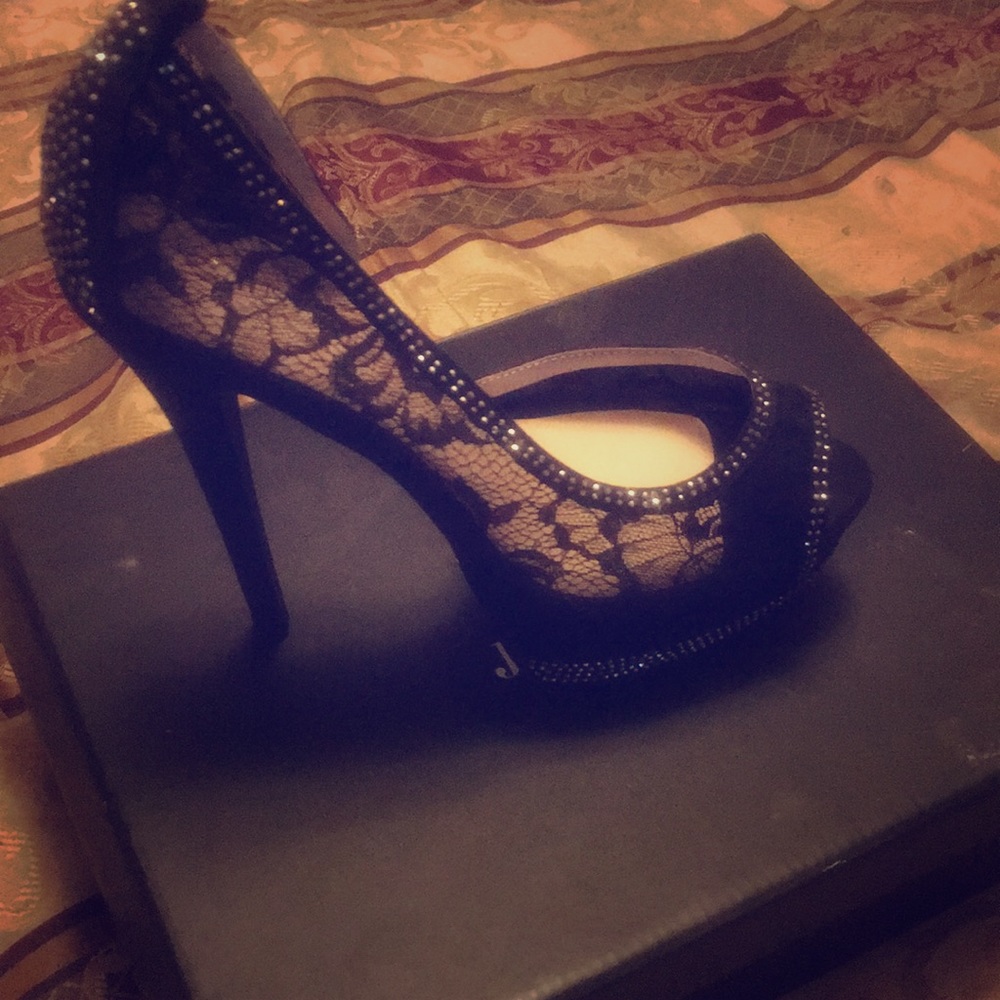 Black lace Stilettos